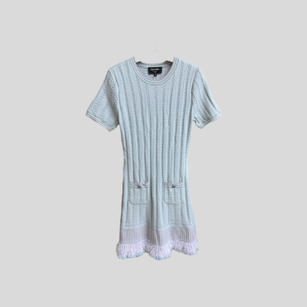 샤넬 블루 태슬 드레스
