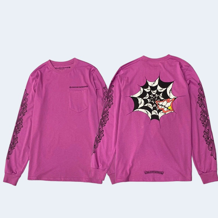 크롬하츠 x 매티보이 스파이더 웹 롱 슬리브 티셔츠