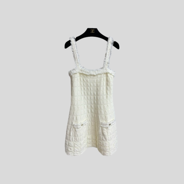 샤넬 플래드 자카드 베스트 트레스