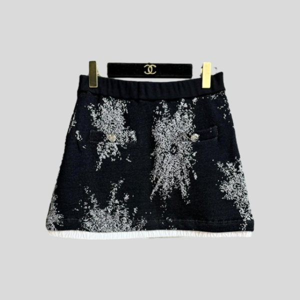 샤넬 블랙 파이어워크 스커트