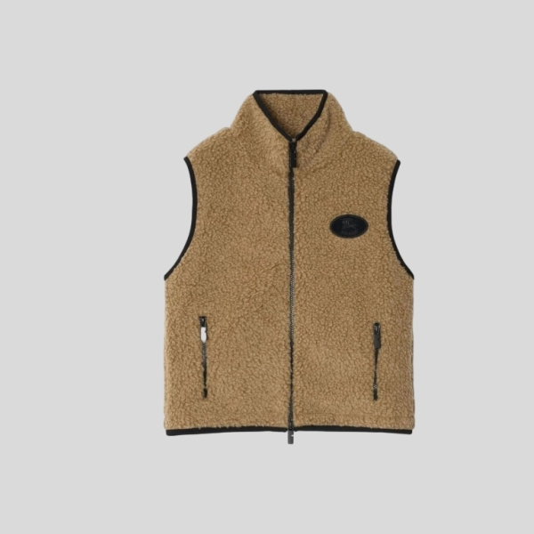 버버리 크롭 플리스 조끼