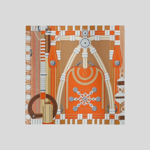 에르메스 Flora y Plata 스카프 90