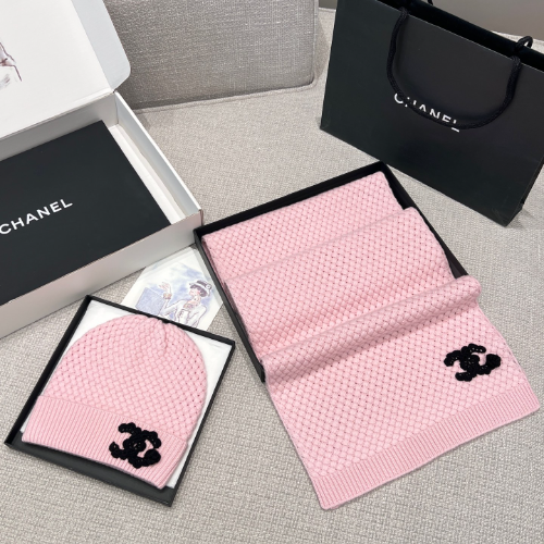 샤넬 까멜리아 니트 비니, 스카프 세트