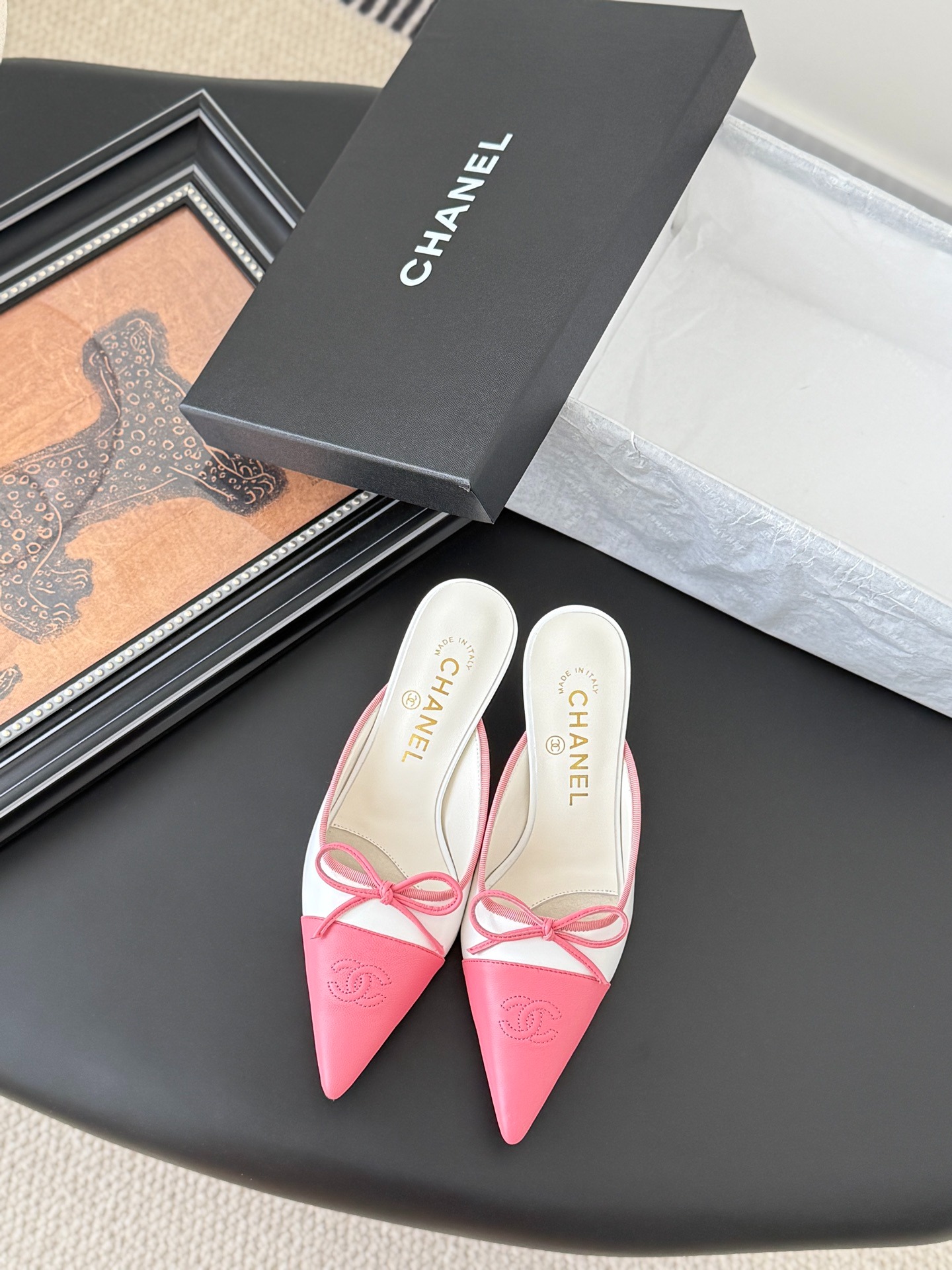 샤넬 25B 양가죽 메리제인 힐