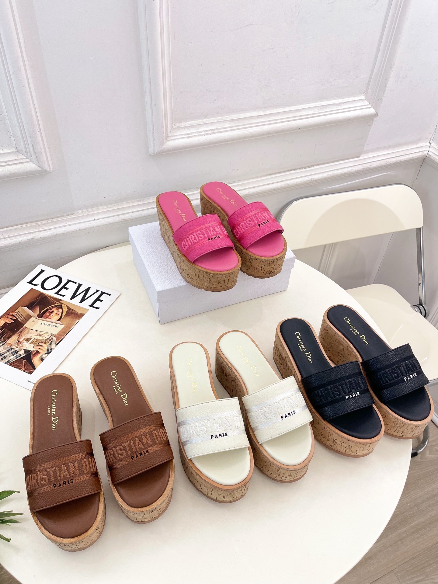 디올 25 신상 Dway 웨지힐 통굽 슬리퍼