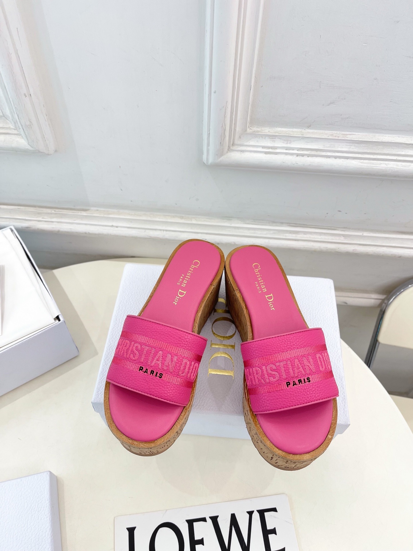 디올 25 신상 Dway 웨지힐 통굽 슬리퍼