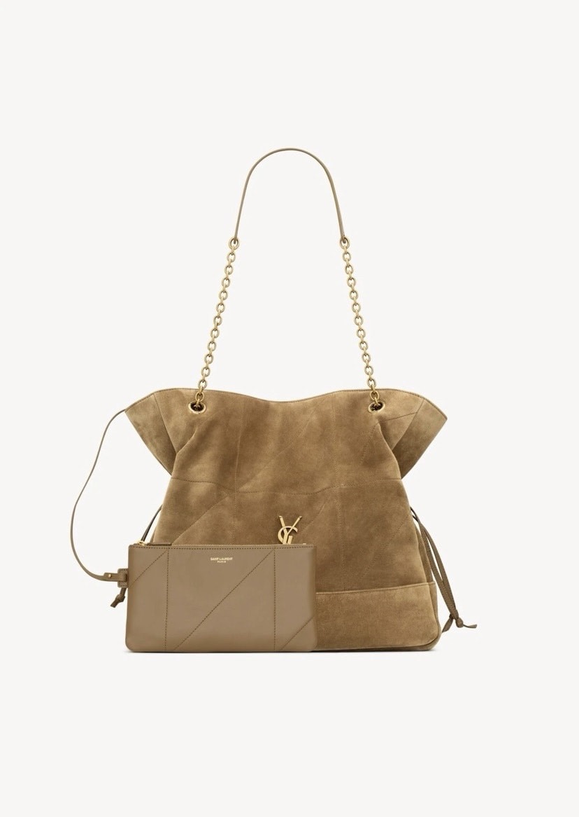 입생로랑 신상 제이미 4.3 스웨이드 쇼퍼백