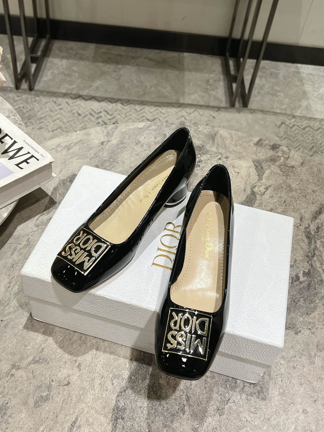 디올 25 봄여름 최신 MISSD 스틸레토 스퀘어힐