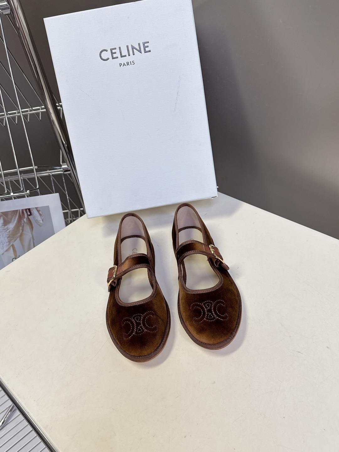 셀린느 신상 울 메리제인 슈즈