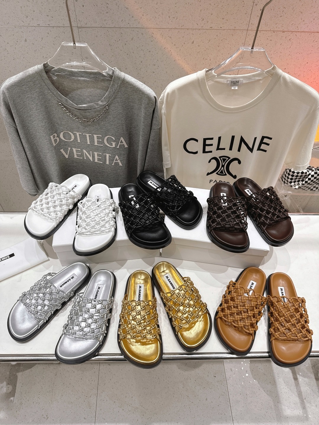 질*더 25ss 최신 짜임 비치 플랫슈즈