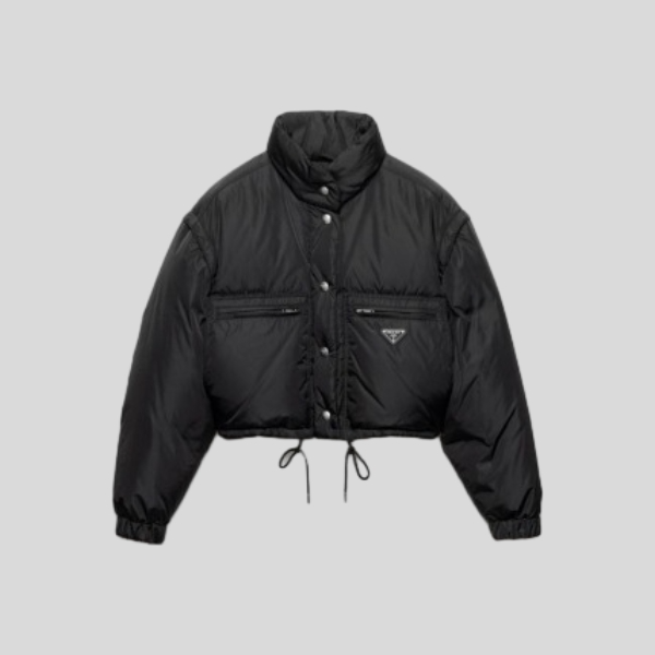 프라다 크롭드 리나일론 다운 자켓