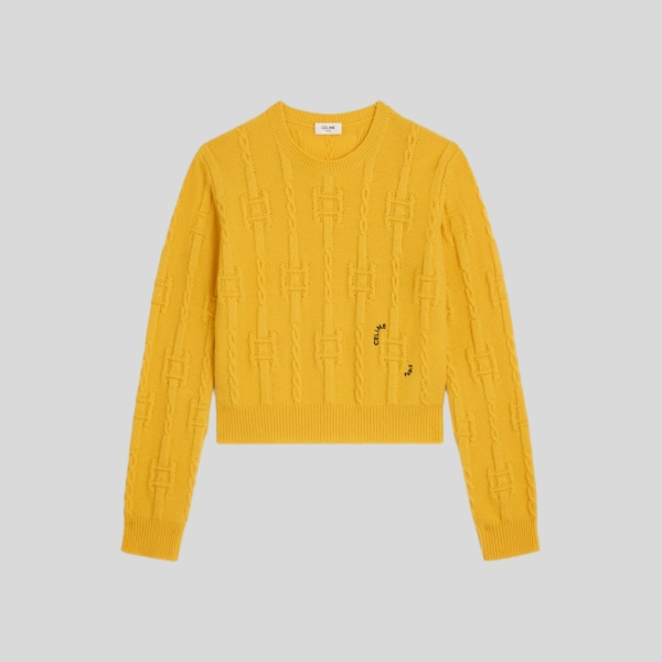 셀린느 캐시미어 체인 크루넥 스웨터