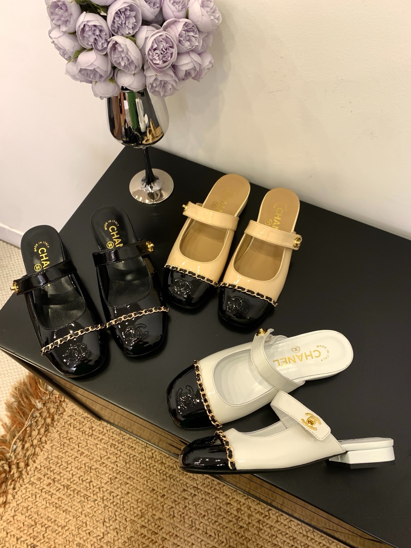 샤넬 25 신상 체인 슬리퍼
