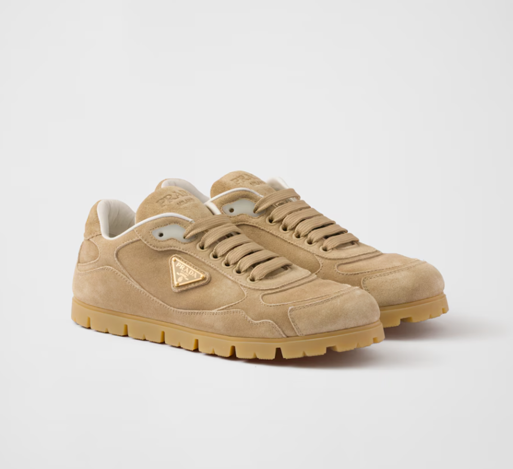 프라다 트레일 페이드 스웨이드 스니커즈