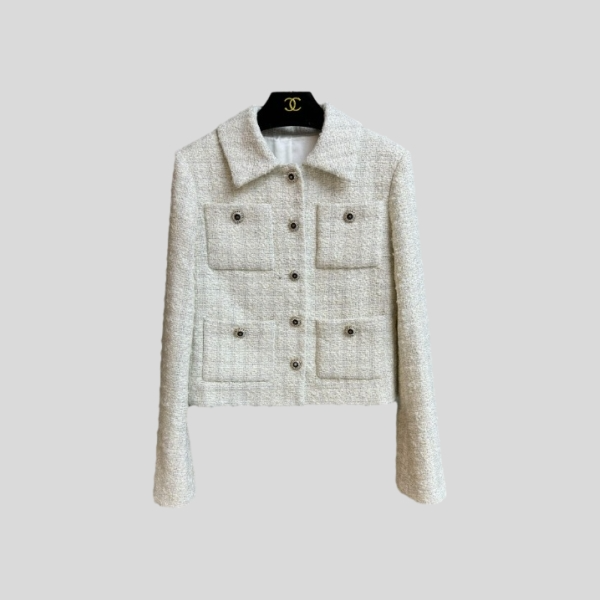 샤넬 포켓 트위드 코트