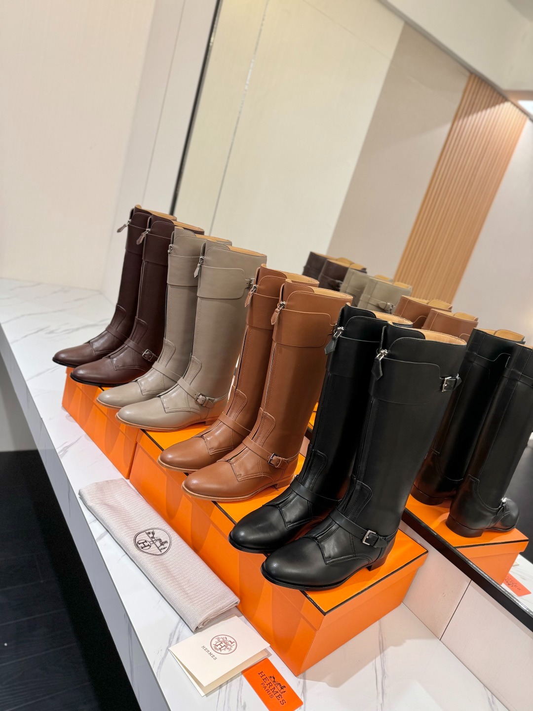 에르메스 프리미엄 BiKer 롱부츠