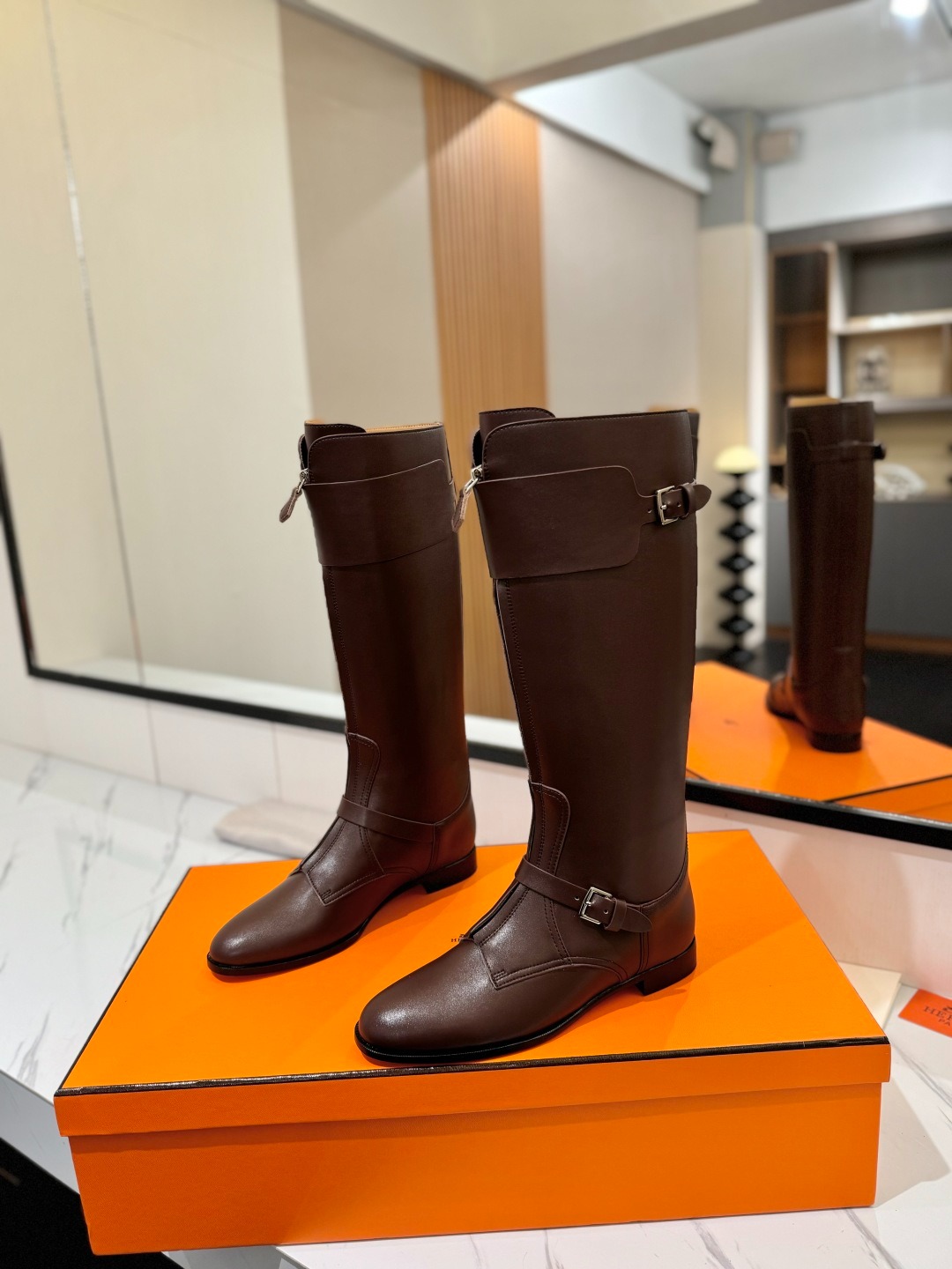 에르메스 프리미엄 BiKer 롱부츠