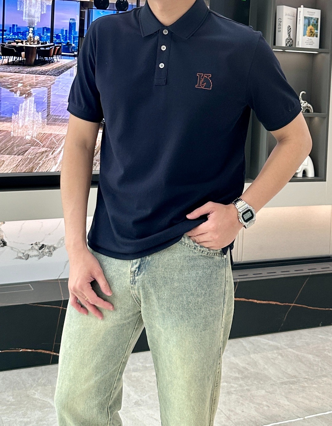 에르메스 25ss 여름 신상 터틀넥 티셔츠