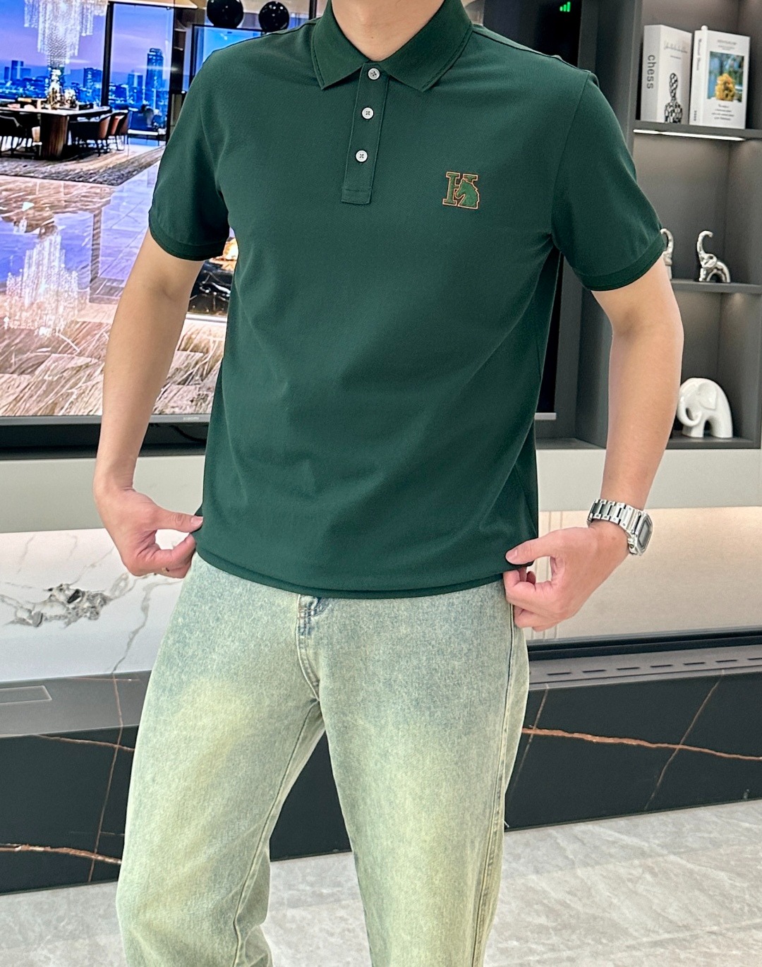 에르메스 25ss 여름 신상 터틀넥 티셔츠