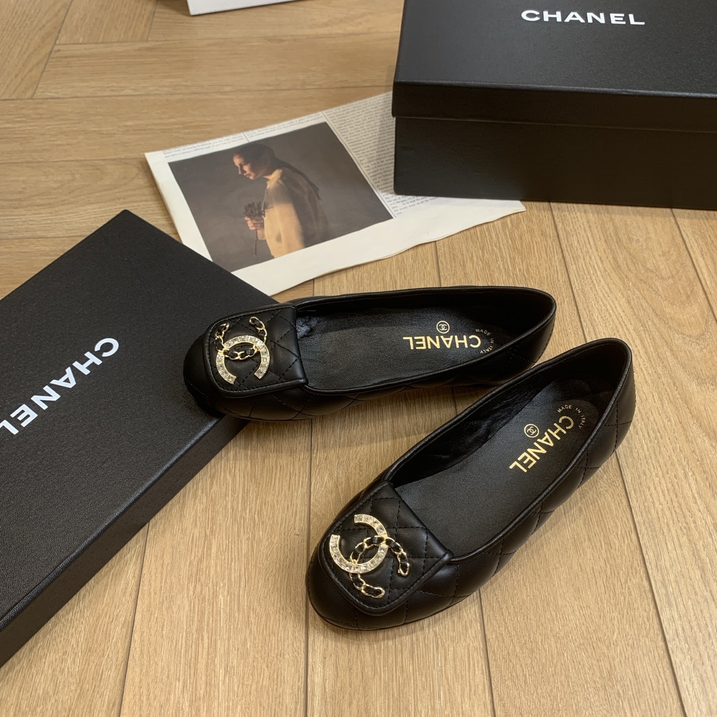 샤넬 클래식 더블C 발레슈즈