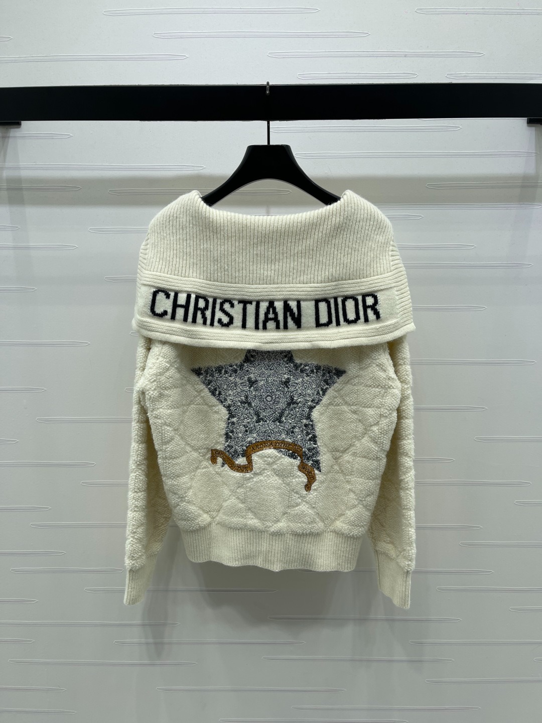 디올 25 신상 숄 퀼팅 니트 카디건