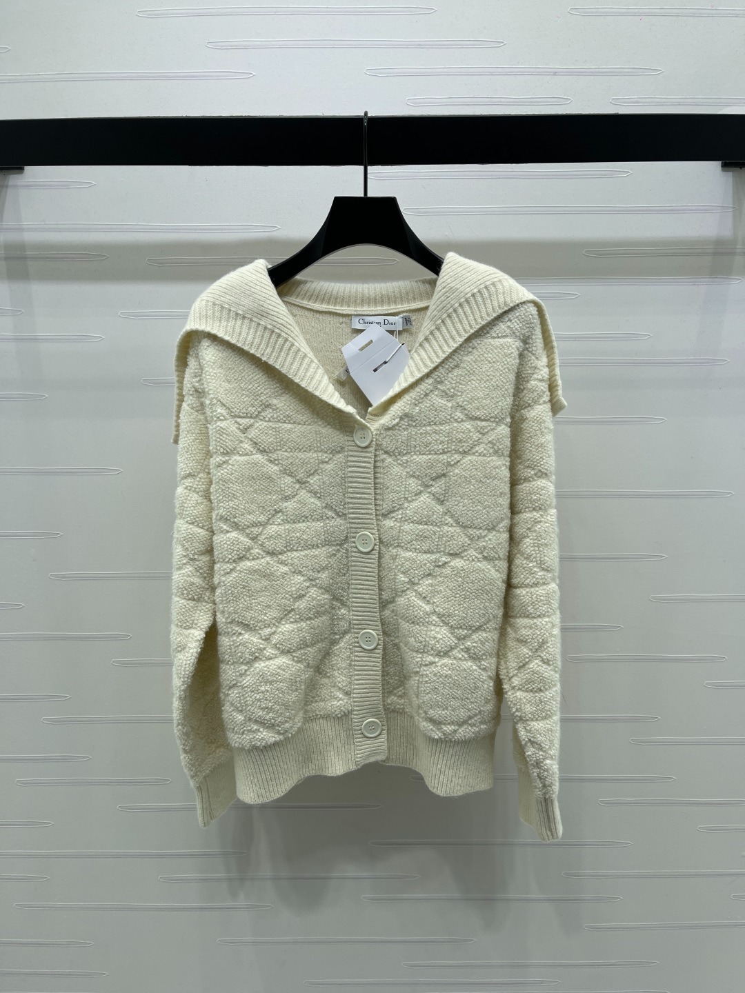 디올 25 신상 숄 퀼팅 니트 카디건
