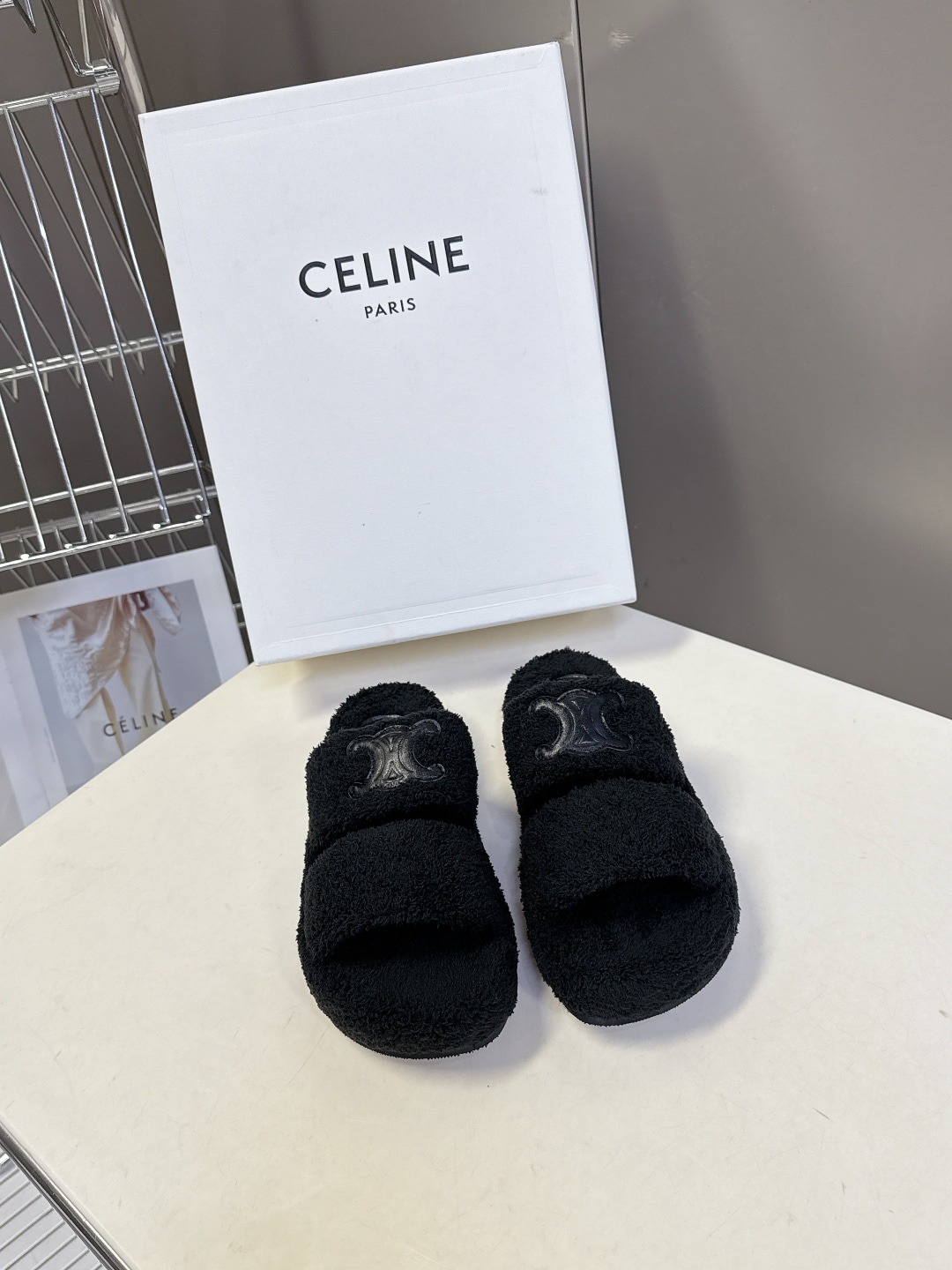 셀린느 가을 겨울 신상 털 슬리퍼