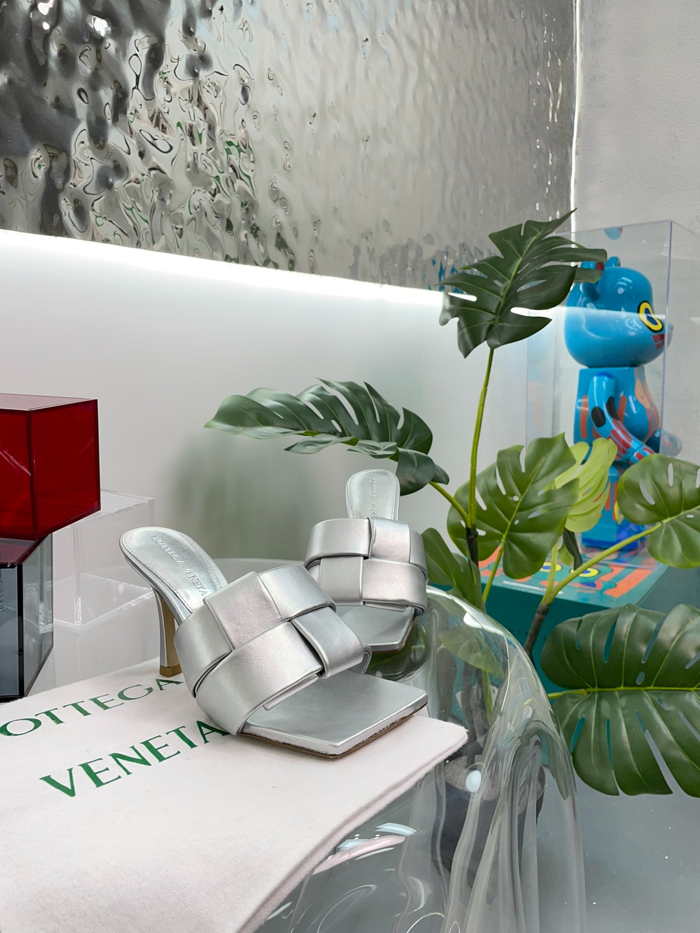 보테가베네타 PATCH 힐 슬리퍼