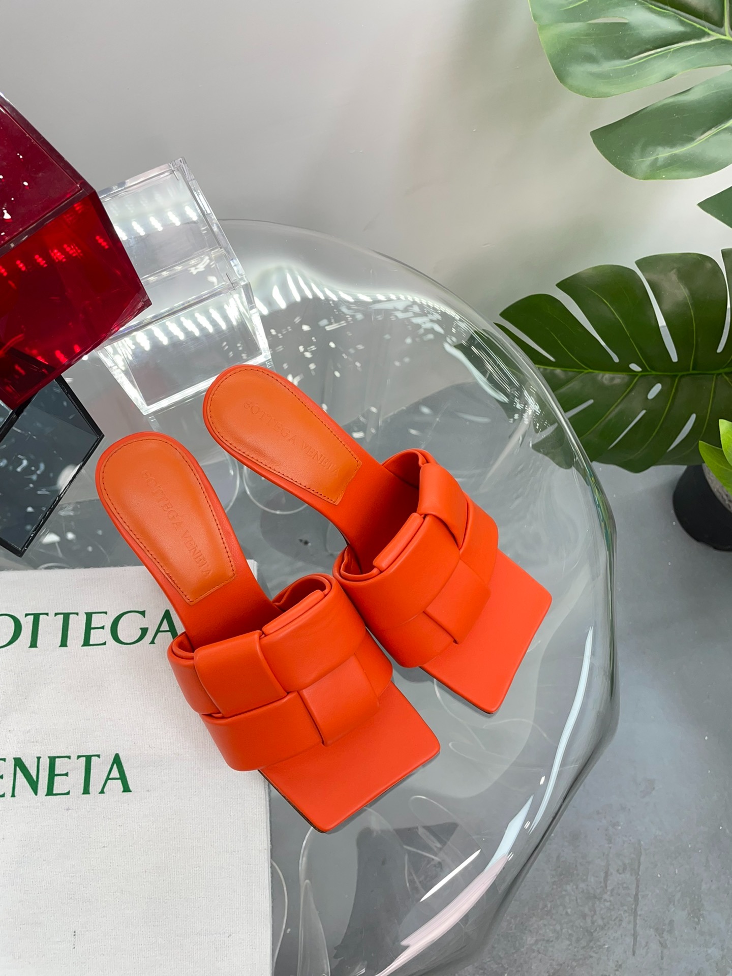 보테가베네타 PATCH 힐 슬리퍼