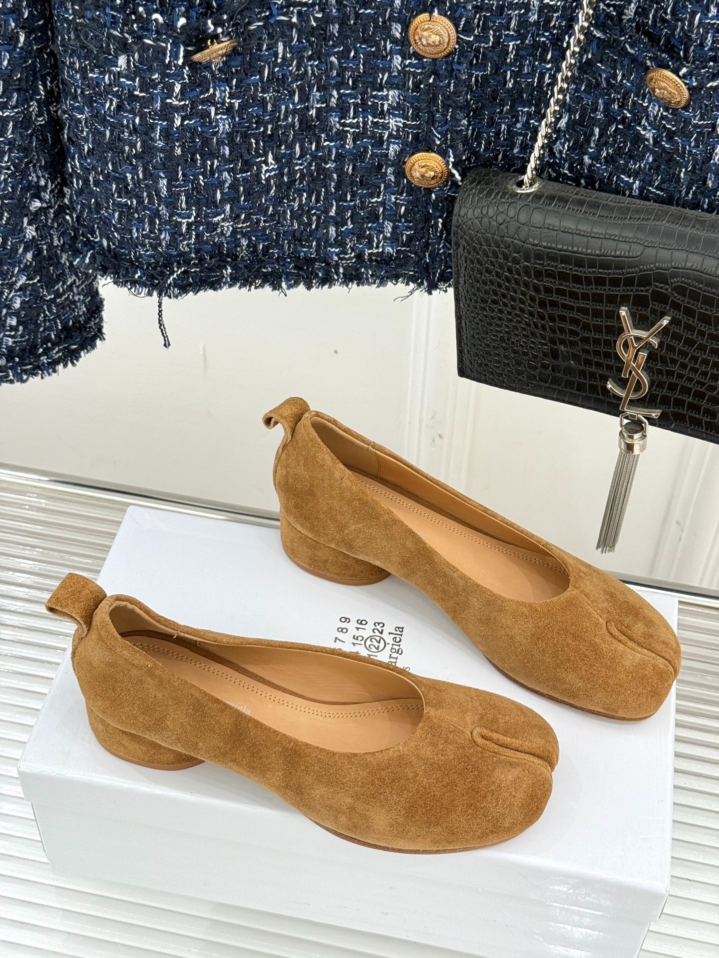 메종마르지엘라 빈티지 통굽 발레슈즈