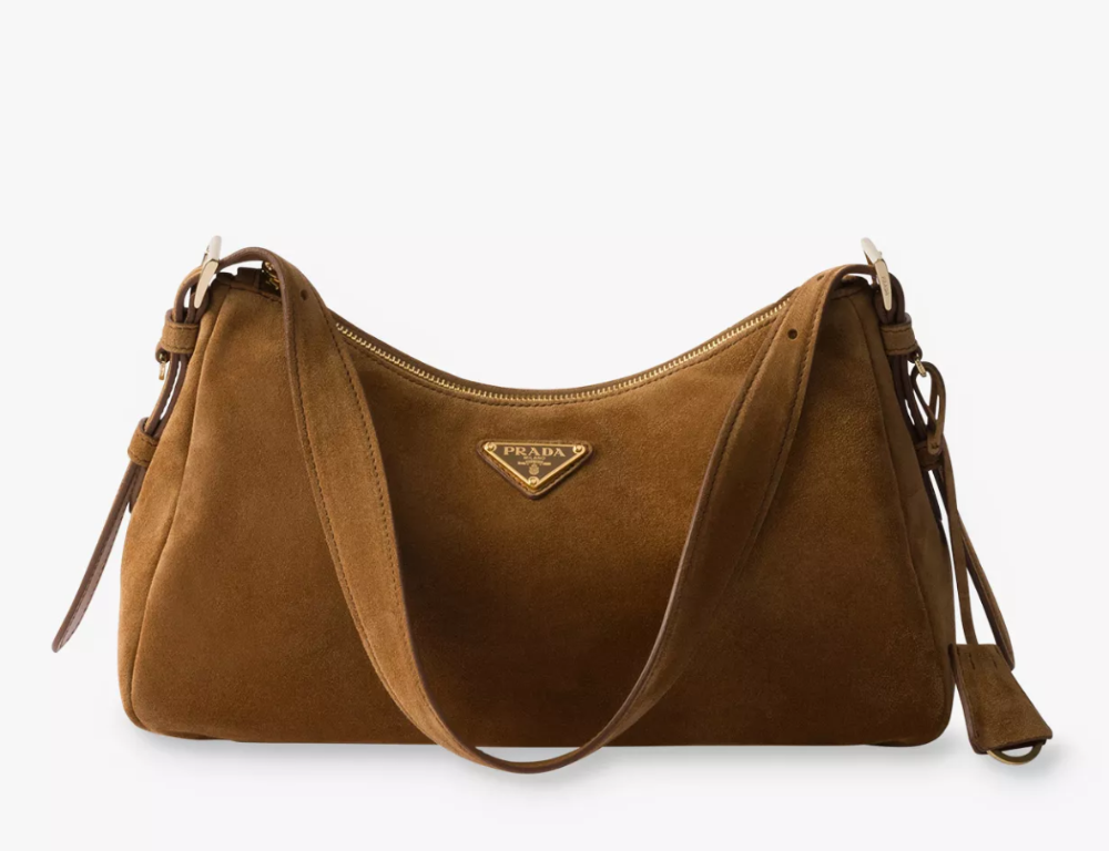 프라다 에메 스웨이드 라지 숄더 백