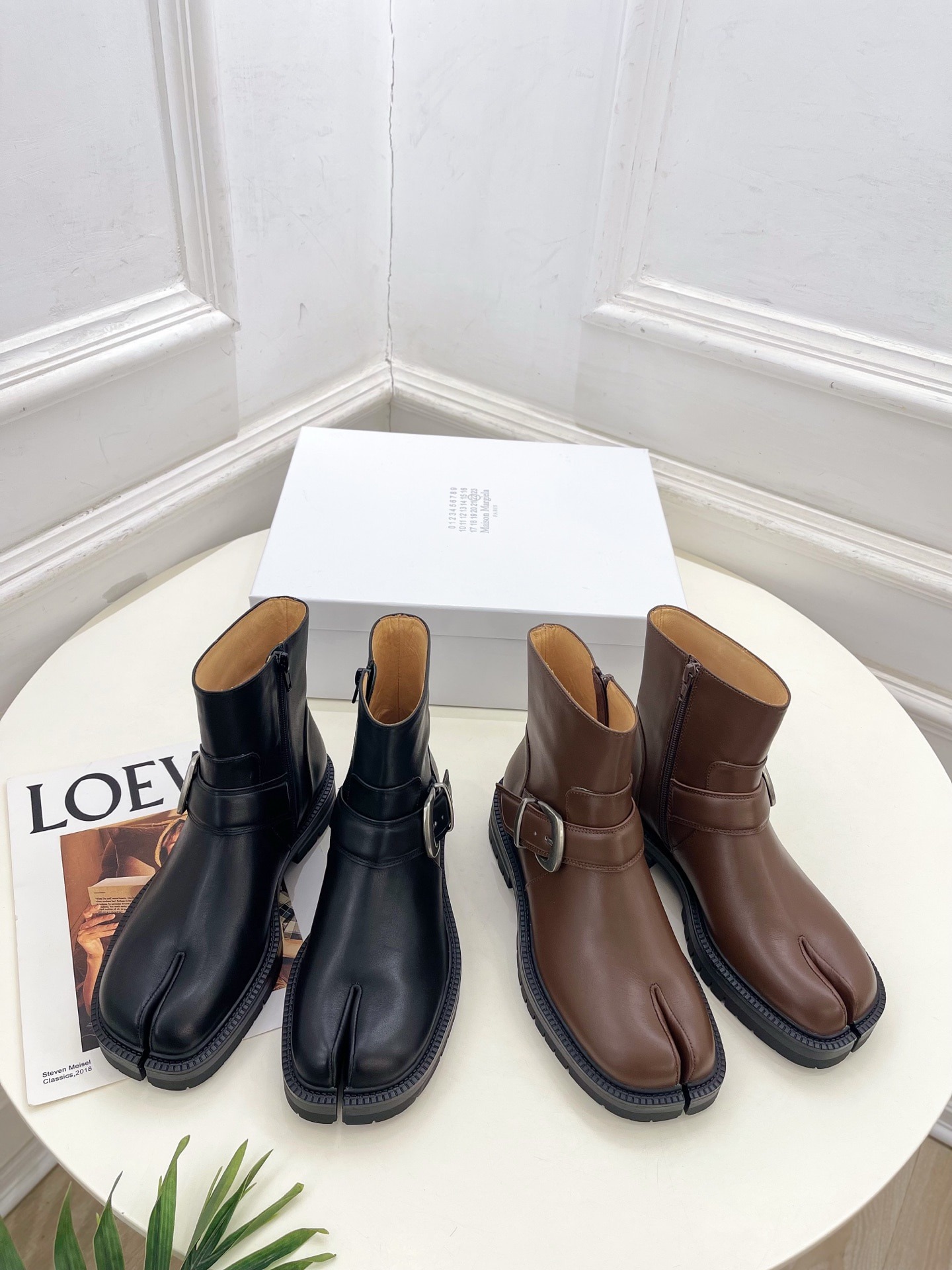 메종마르지엘라 25 신상 클래식 버클 앵클부츠