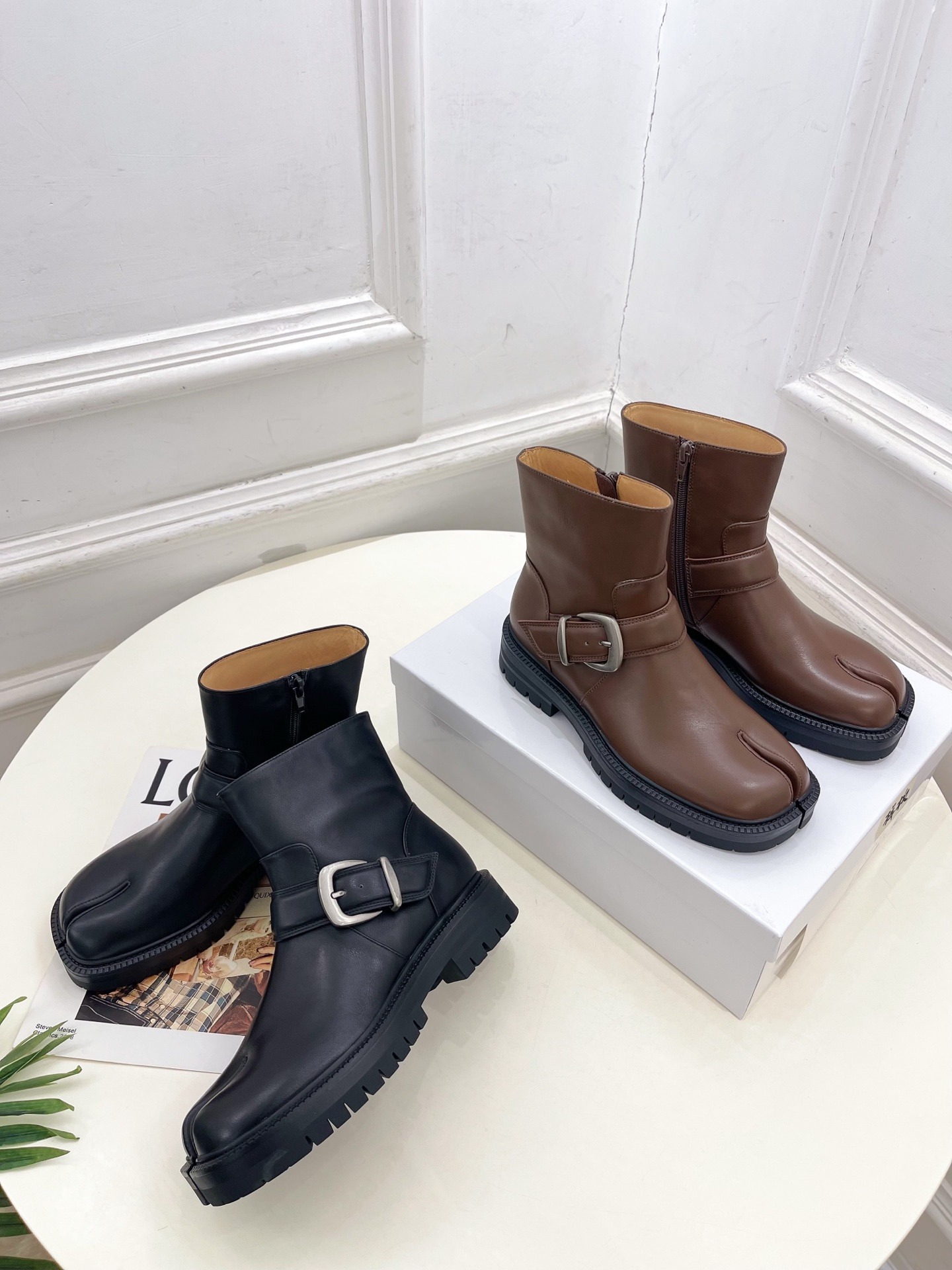 메종마르지엘라 25 신상 클래식 버클 앵클부츠