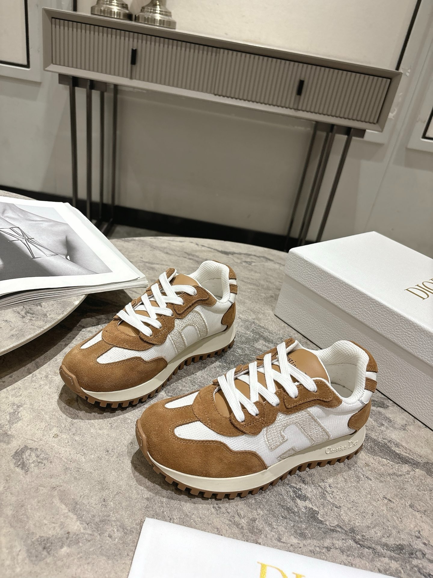 디올 최신 커플 스타일 캐주얼 운동화