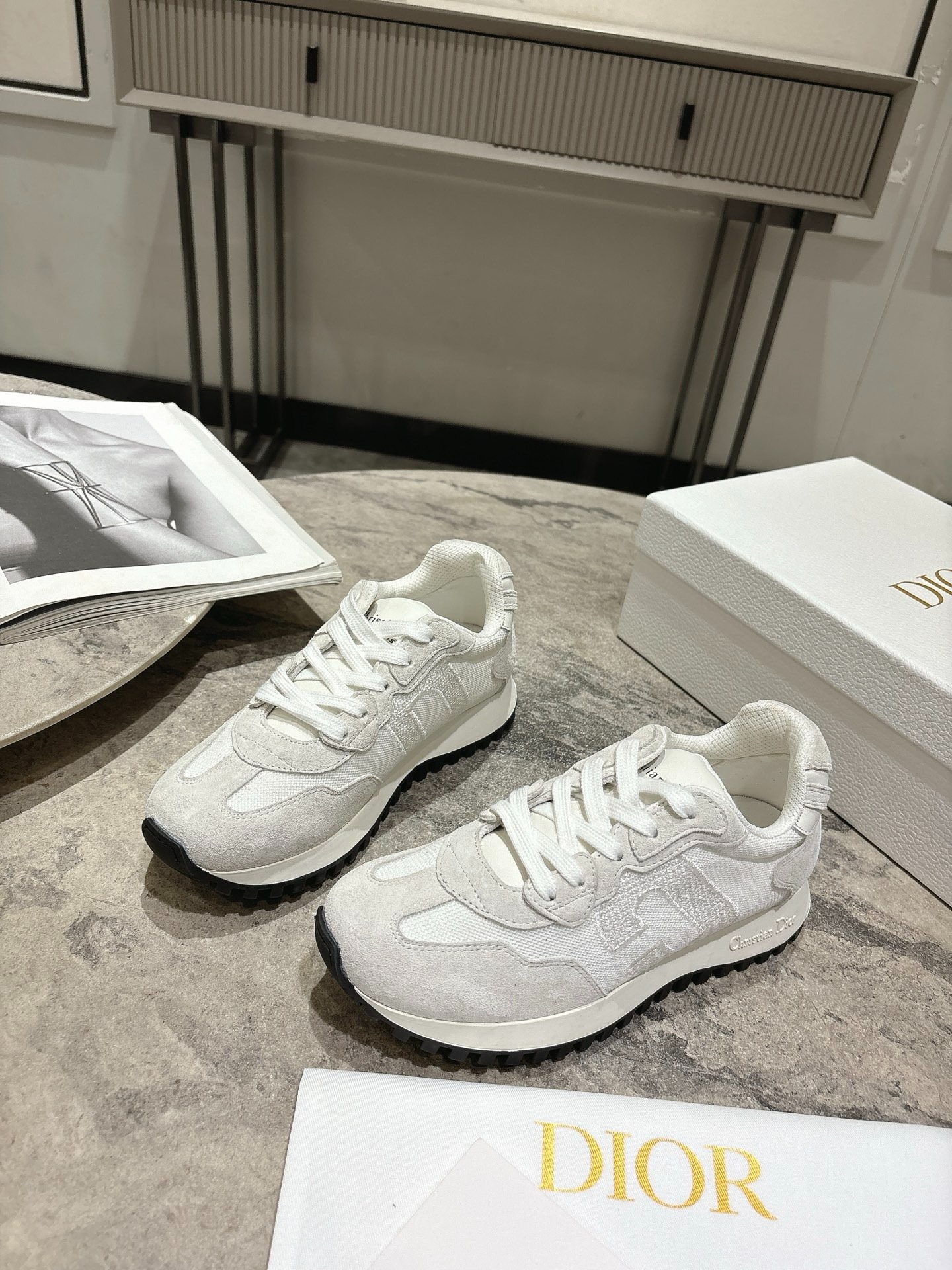 디올 최신 커플 스타일 캐주얼 운동화