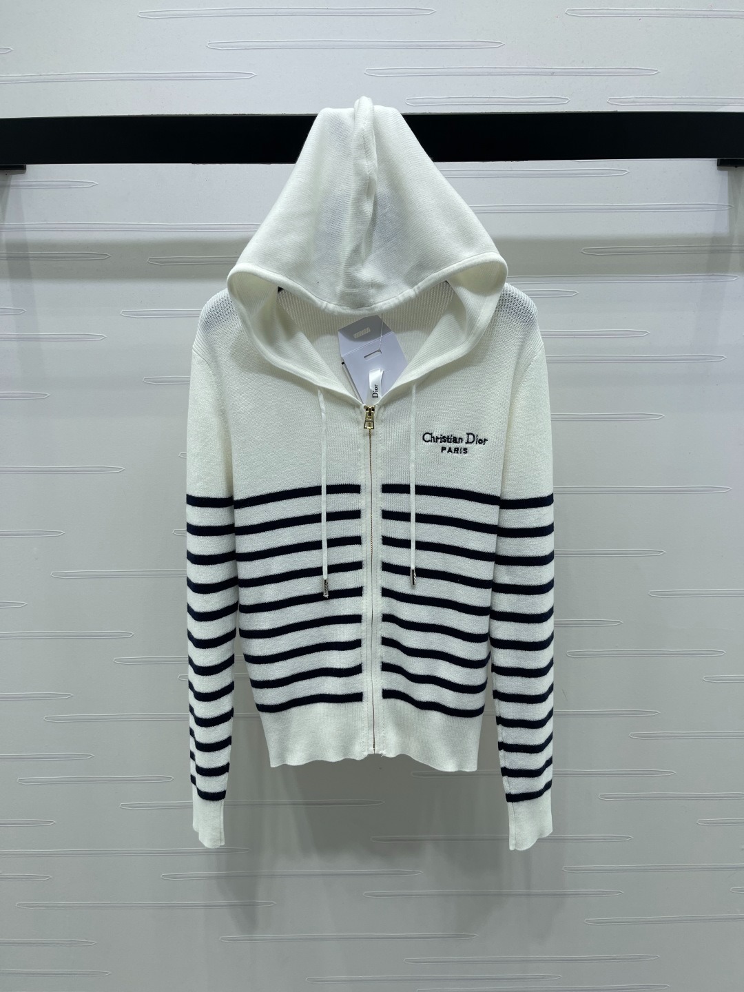 디올 25 신상 후드 스트라이프 집업