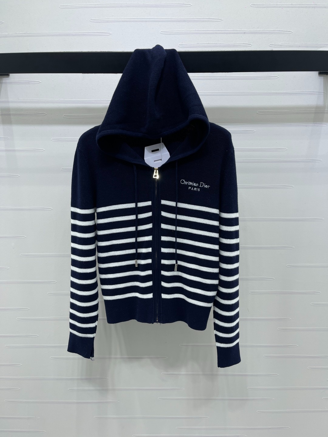 디올 25 신상 후드 스트라이프 집업