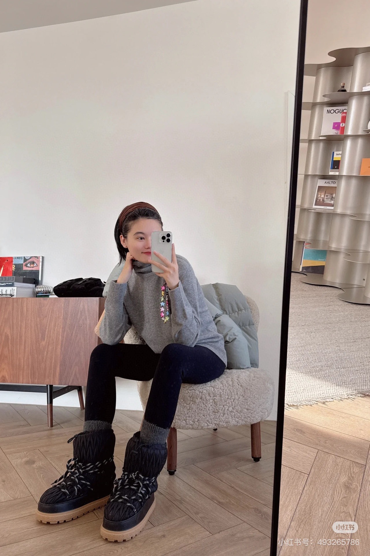 미우미우 패딩 양털 스노우 부츠