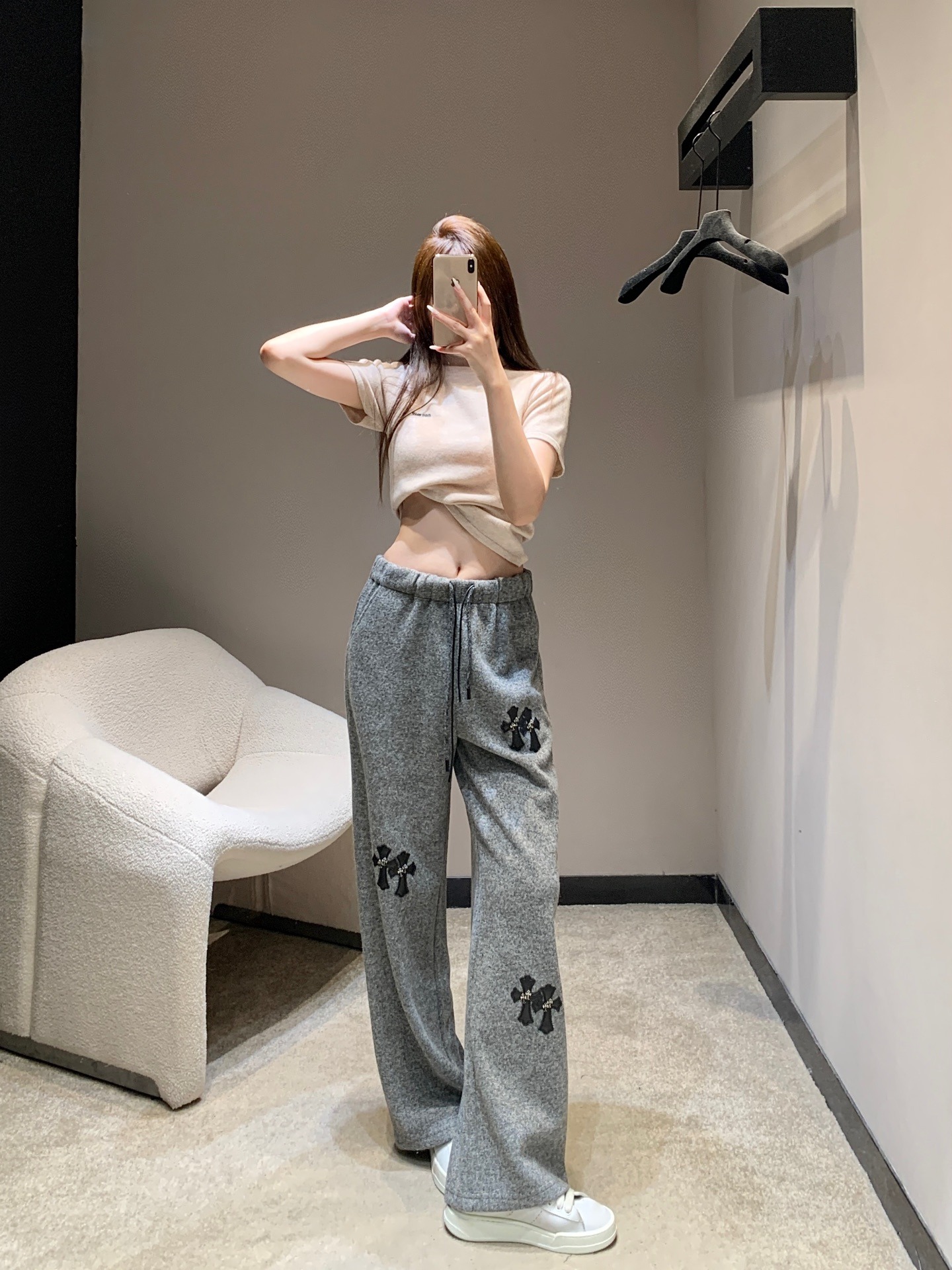 크롬하츠 25Fw 신상 울 스트레이트 캐주얼 팬츠