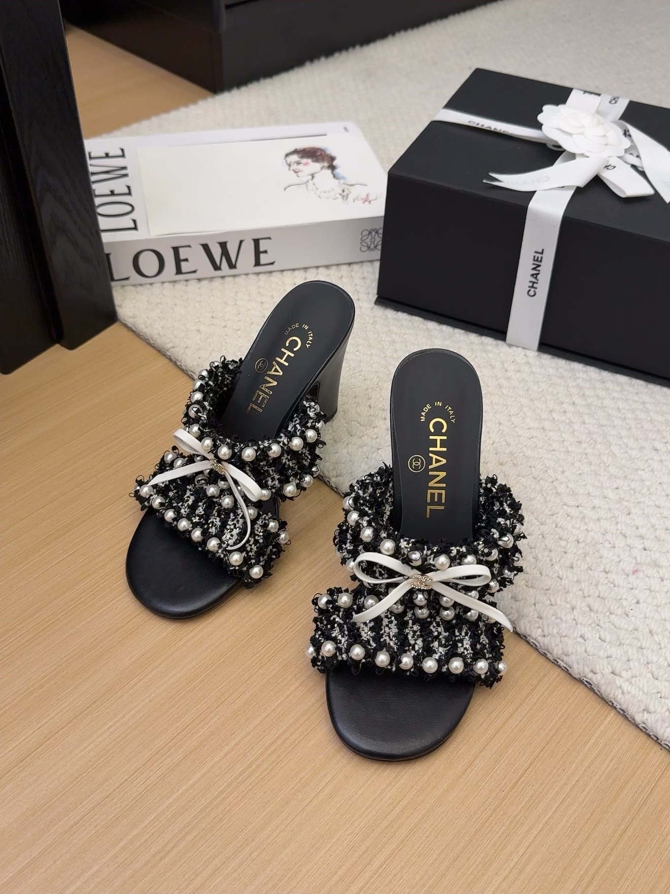 샤넬 25 신상 비즈 슬리퍼
