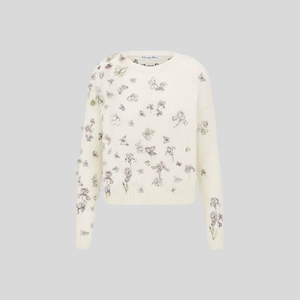 디올 자수 스웨터