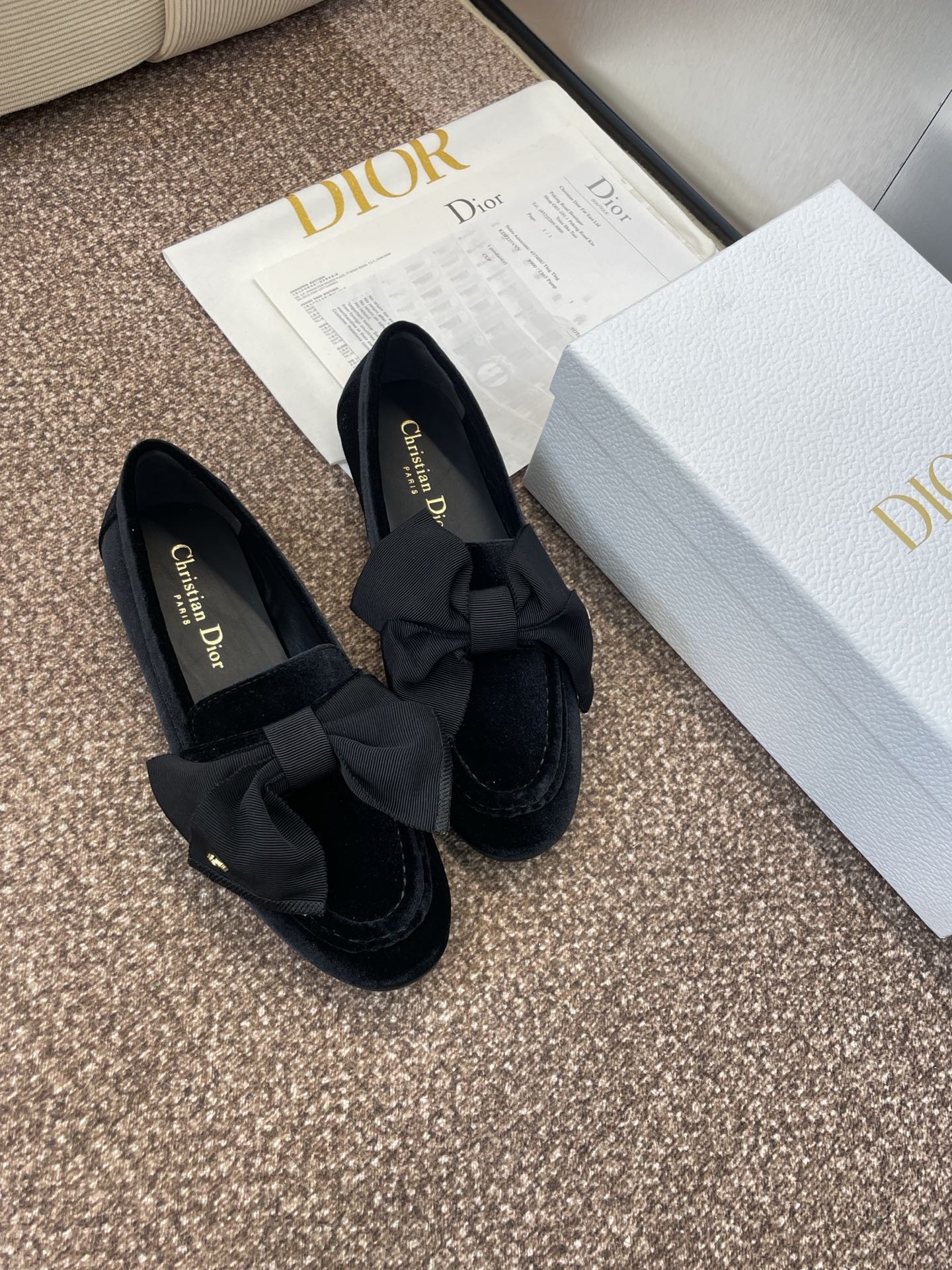 디올 25 신상 D-Issimo 플랫 리본 로퍼