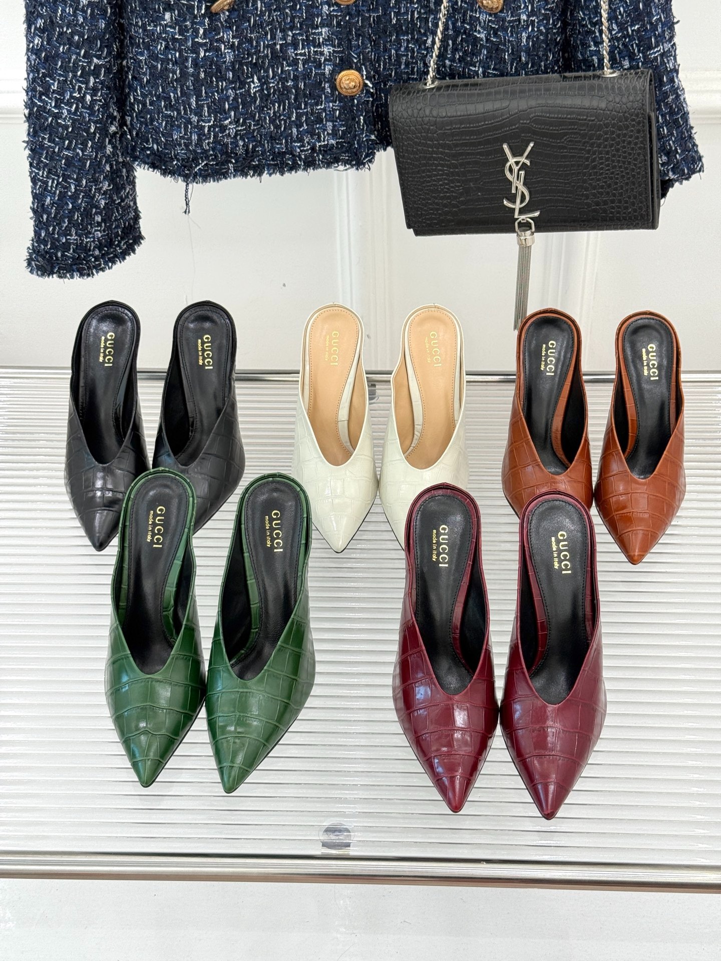 구찌 25ss 봄여름 신상 스틸레토 힐 슬리퍼