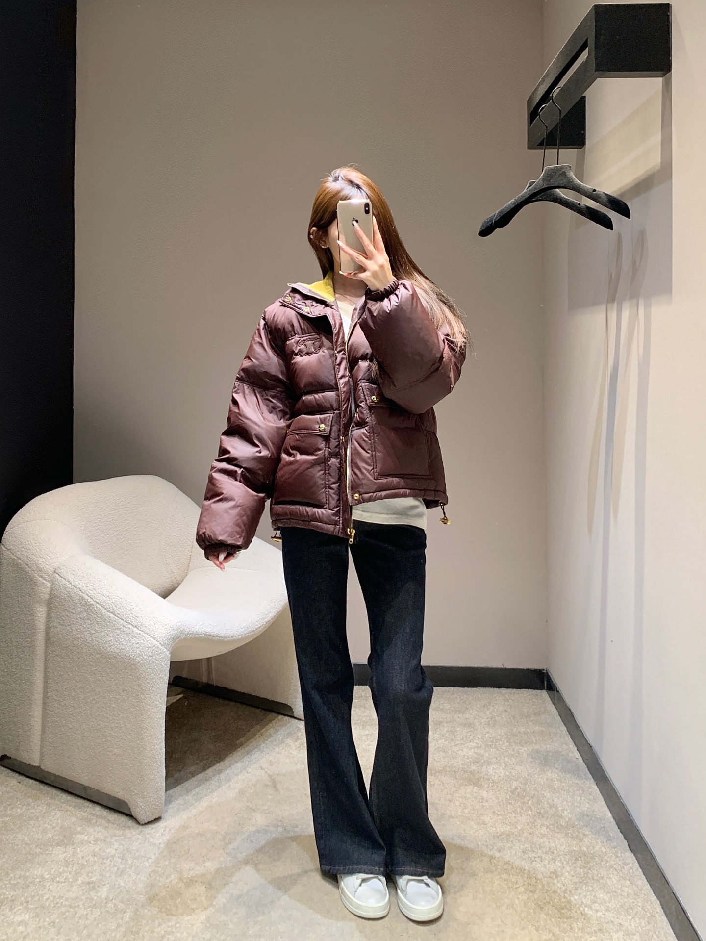 셀린느 25Fw 신상 양털카라 패딩점퍼