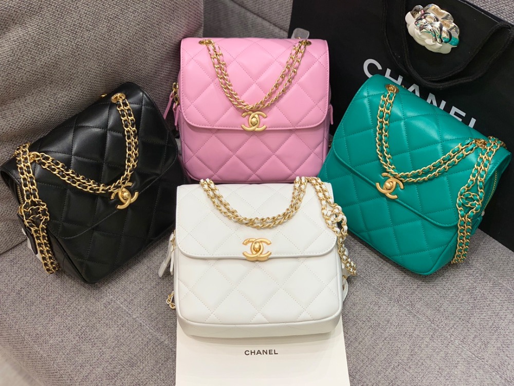 샤넬 CC 로고 Ado 아도 체인 백팩 