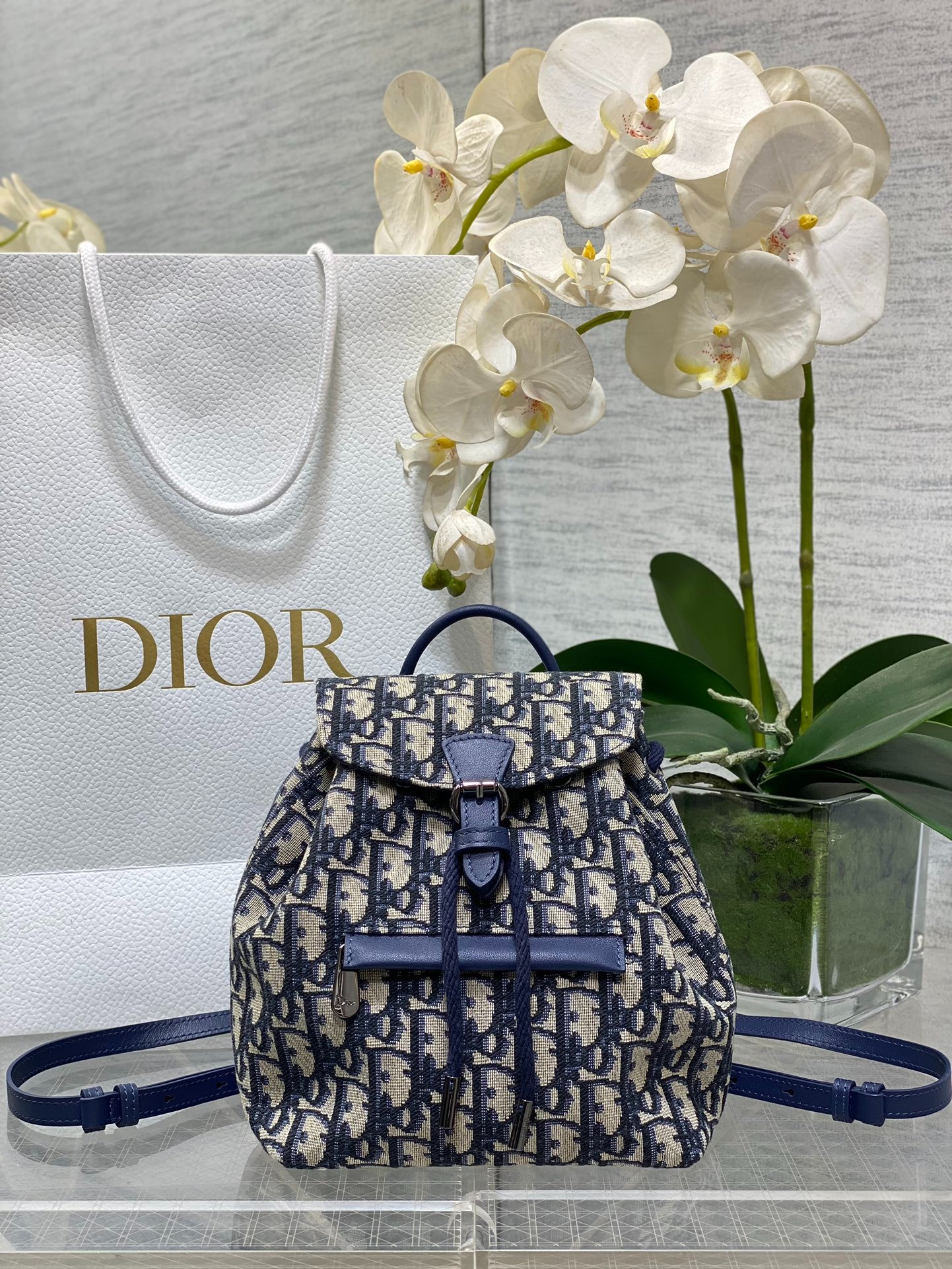 디올 최신 미니 오블리크 백팩