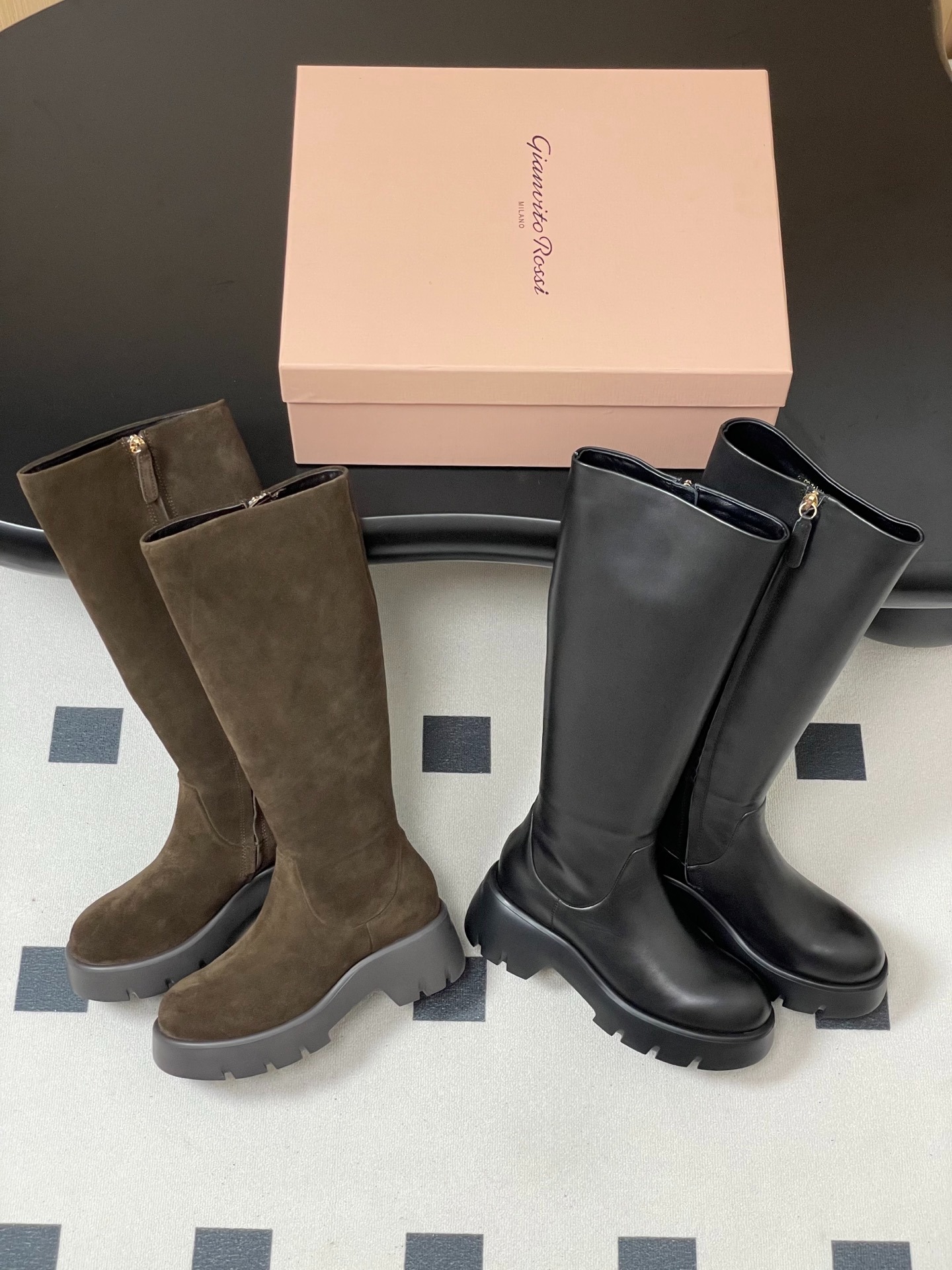 지안비토로시로씨 25s 신상 로시 GR 통굽 앵클부츠