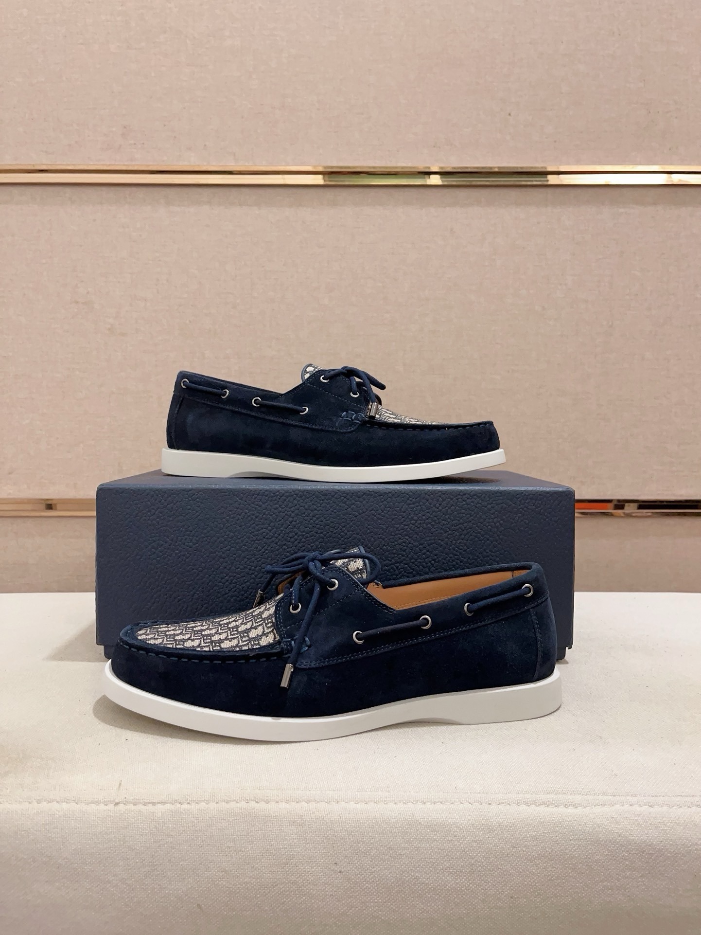 디올 남성 그랑빌 보트 슈즈