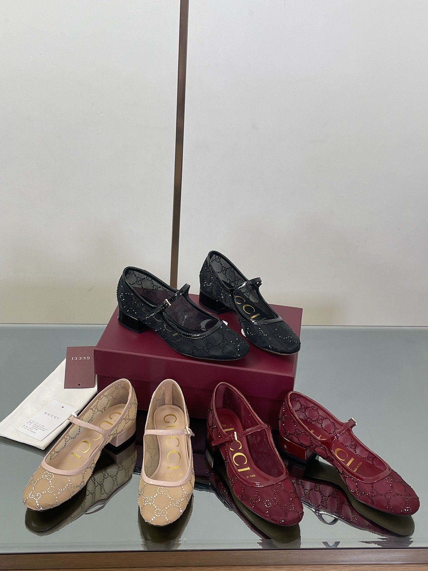 구찌 25 신상 메리제인 크리스탈 슈즈