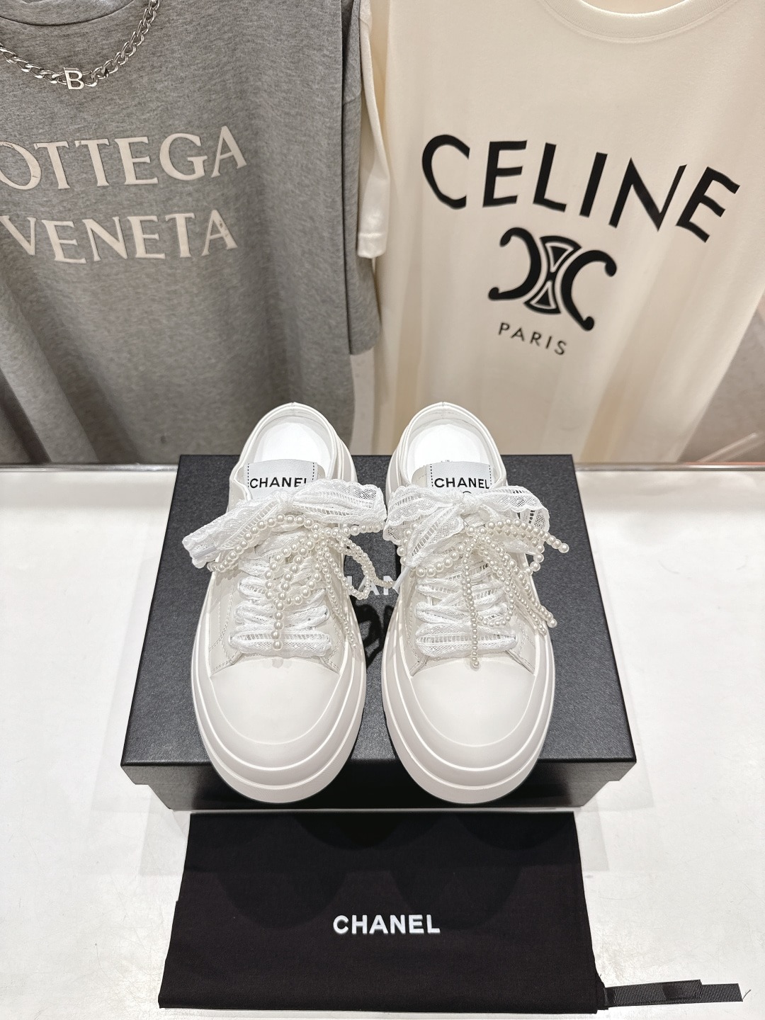 샤넬 2025ss 최신 통굽 쿠키슈즈